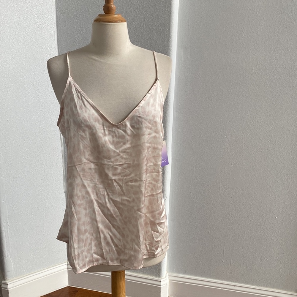 Stars Above Satin Leopard Print Top Pajama Size L NEW
